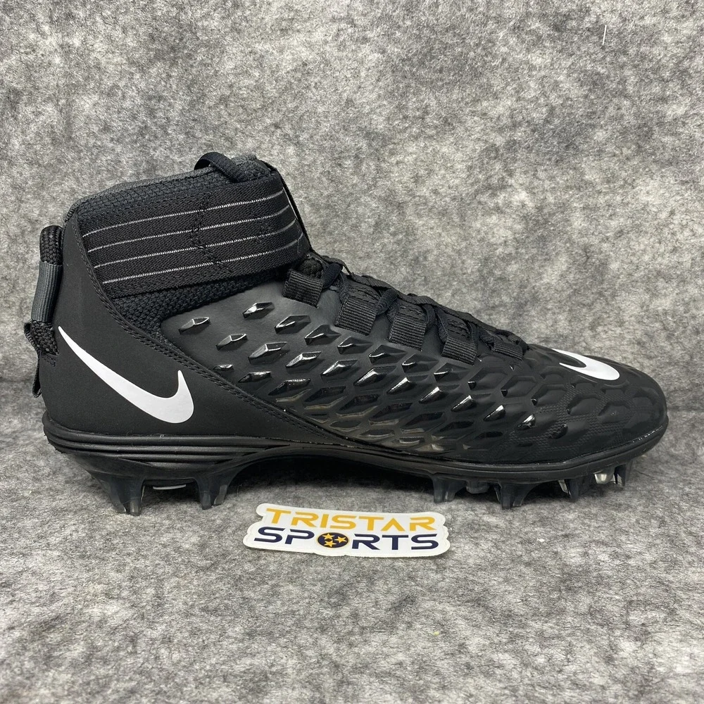 Nike Force Savage Pro 2 Football Cleats Mens Size 10.5 Black White AH4000-002